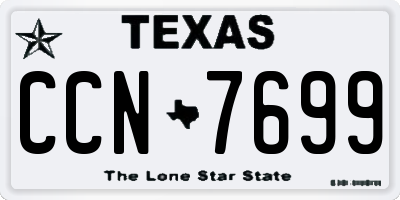 TX license plate CCN7699