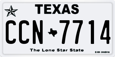 TX license plate CCN7714