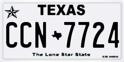 TX license plate CCN7724