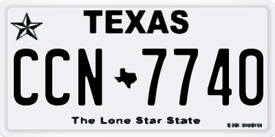 TX license plate CCN7740