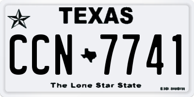 TX license plate CCN7741