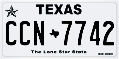 TX license plate CCN7742