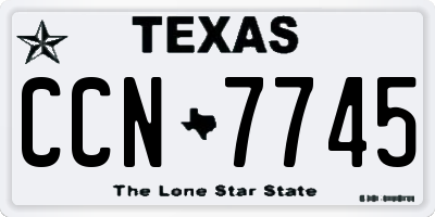 TX license plate CCN7745
