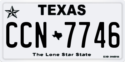 TX license plate CCN7746
