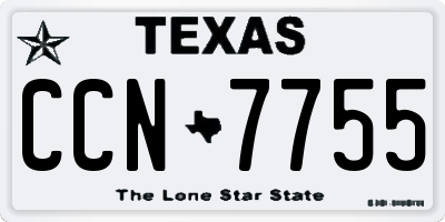 TX license plate CCN7755