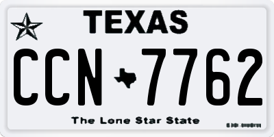 TX license plate CCN7762