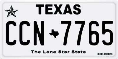TX license plate CCN7765