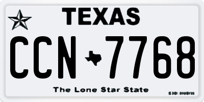 TX license plate CCN7768
