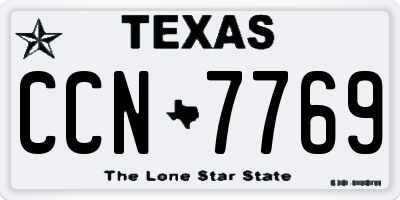 TX license plate CCN7769