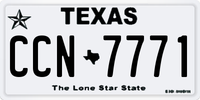TX license plate CCN7771