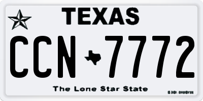 TX license plate CCN7772
