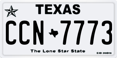 TX license plate CCN7773