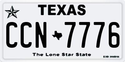 TX license plate CCN7776