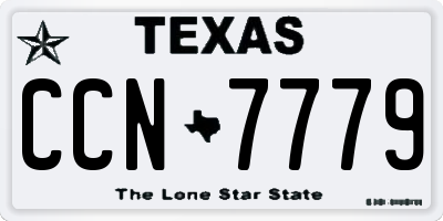TX license plate CCN7779