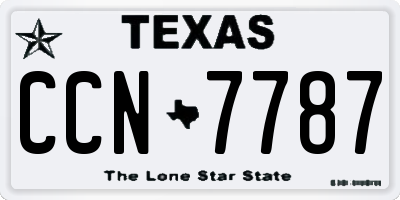 TX license plate CCN7787