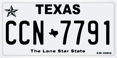 TX license plate CCN7791