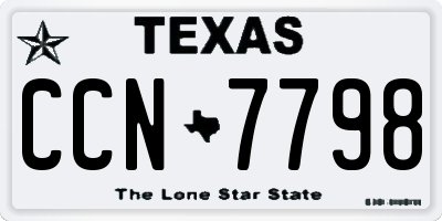 TX license plate CCN7798