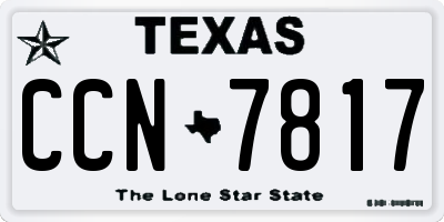 TX license plate CCN7817