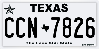 TX license plate CCN7826