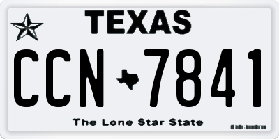 TX license plate CCN7841