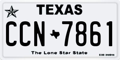 TX license plate CCN7861