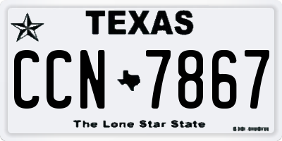 TX license plate CCN7867