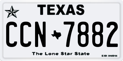 TX license plate CCN7882