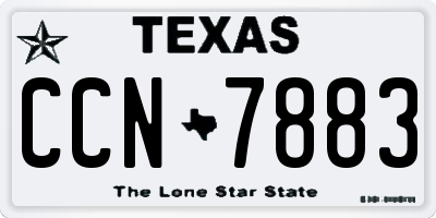 TX license plate CCN7883