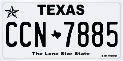 TX license plate CCN7885