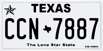 TX license plate CCN7887