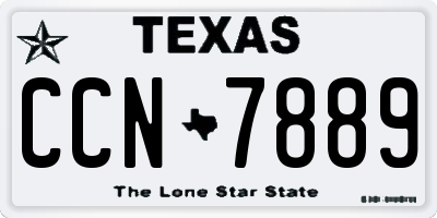 TX license plate CCN7889