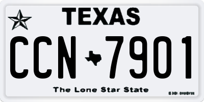 TX license plate CCN7901