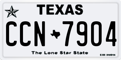 TX license plate CCN7904
