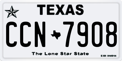 TX license plate CCN7908