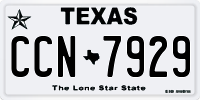 TX license plate CCN7929