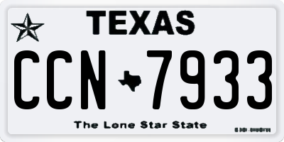 TX license plate CCN7933
