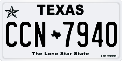 TX license plate CCN7940