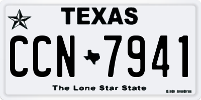 TX license plate CCN7941