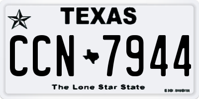 TX license plate CCN7944