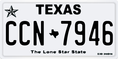 TX license plate CCN7946