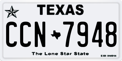 TX license plate CCN7948