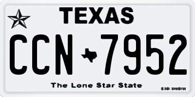 TX license plate CCN7952