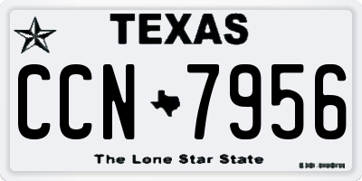TX license plate CCN7956