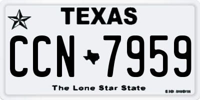 TX license plate CCN7959