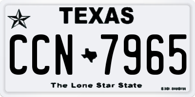 TX license plate CCN7965