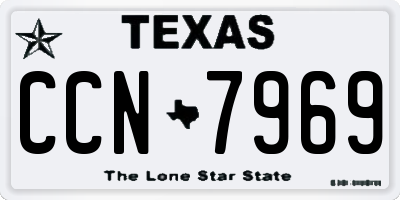 TX license plate CCN7969