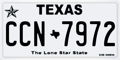 TX license plate CCN7972