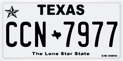 TX license plate CCN7977