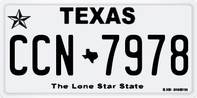 TX license plate CCN7978