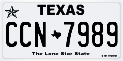 TX license plate CCN7989